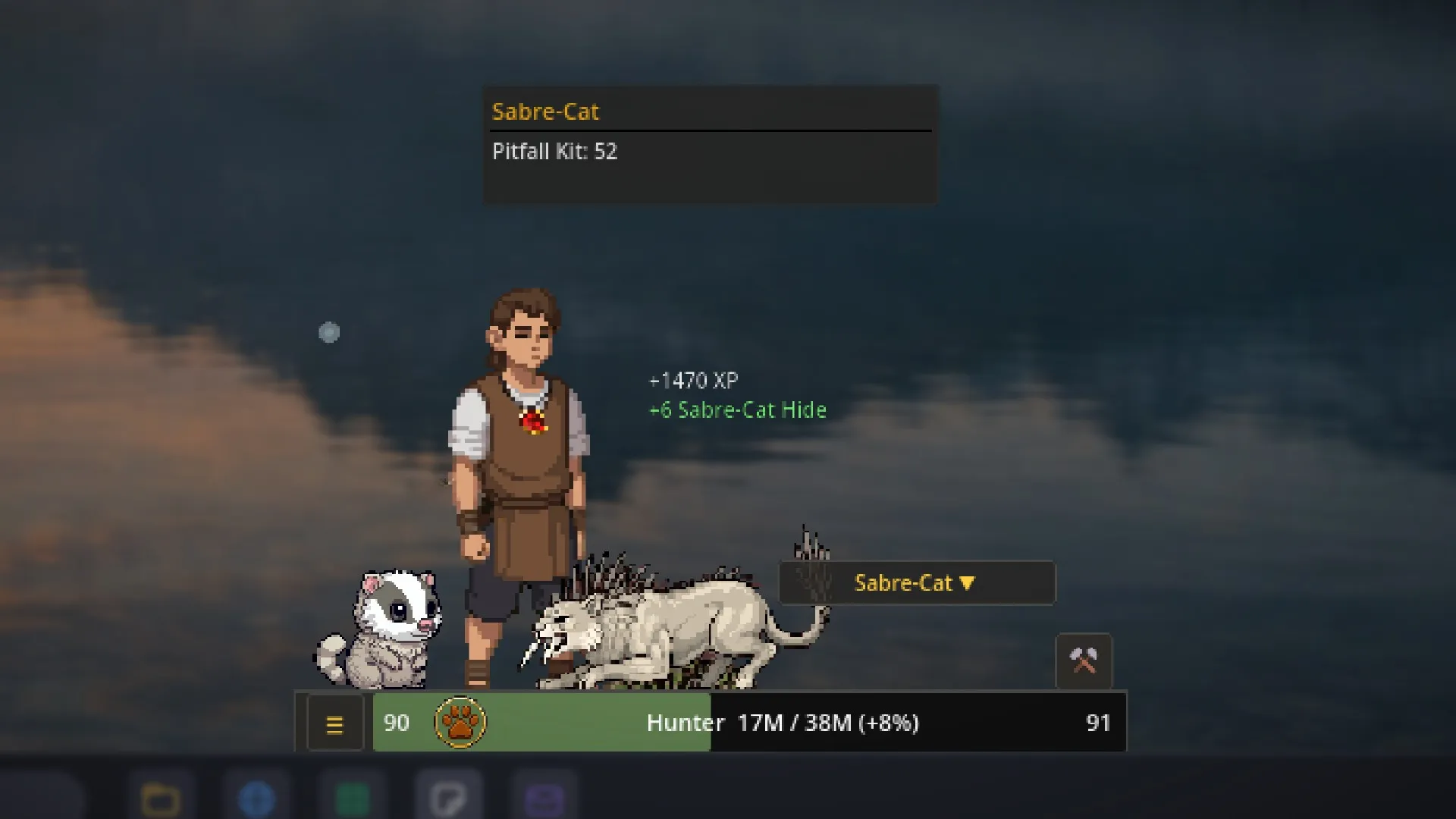 Hunter: a Sabre-Cat in a pitfall