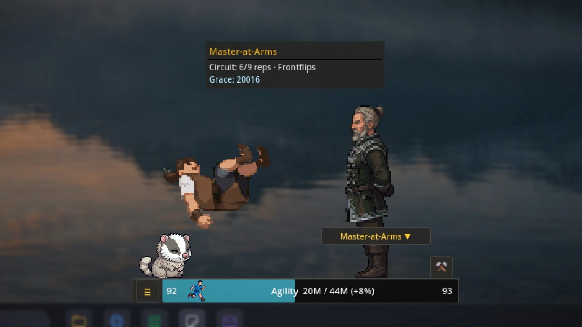 Agility: frontflips with the Master-at-Arms