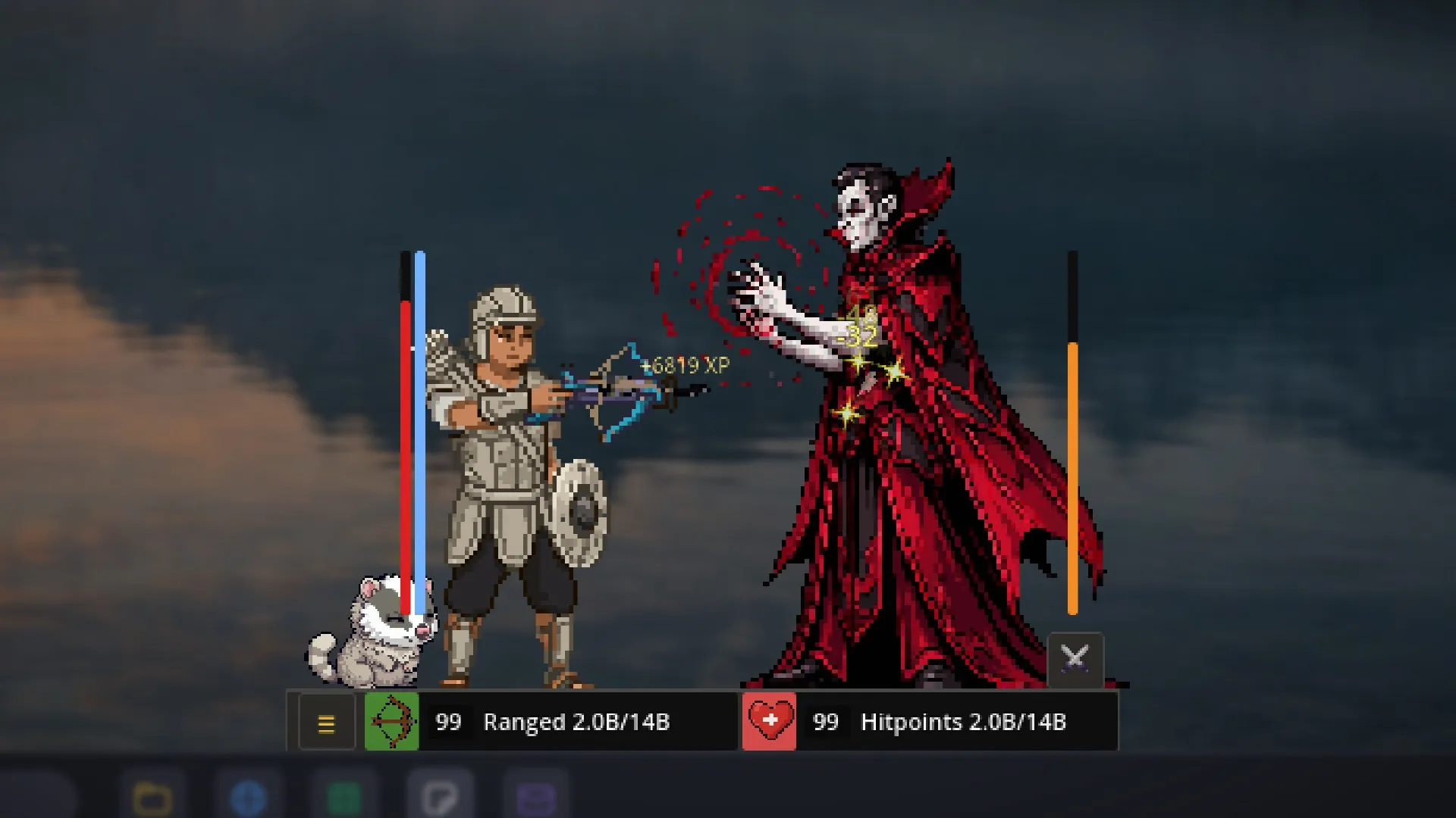 A crossbow against a Vampyre