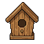 Oak bird house