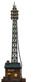 Relay mast, lattice stage